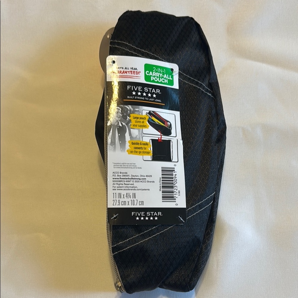 Five Star 2-IN-1 Carry-All Pouch Black